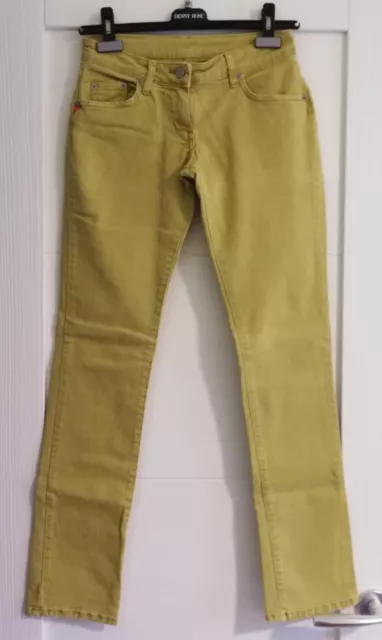 PANTALONE DONNA ROBE Di Kappa Jeans Cotone Elast. Verde Acido Tg
